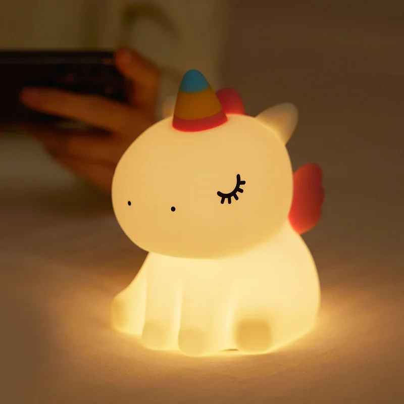 Cute Silicon Unicorn  Night Lamp