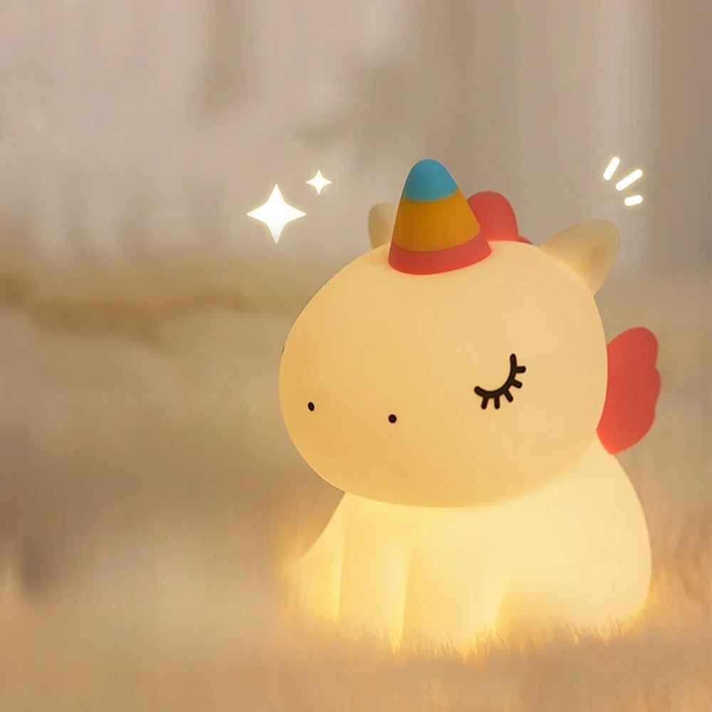 Cute Silicon Unicorn  Night Lamp