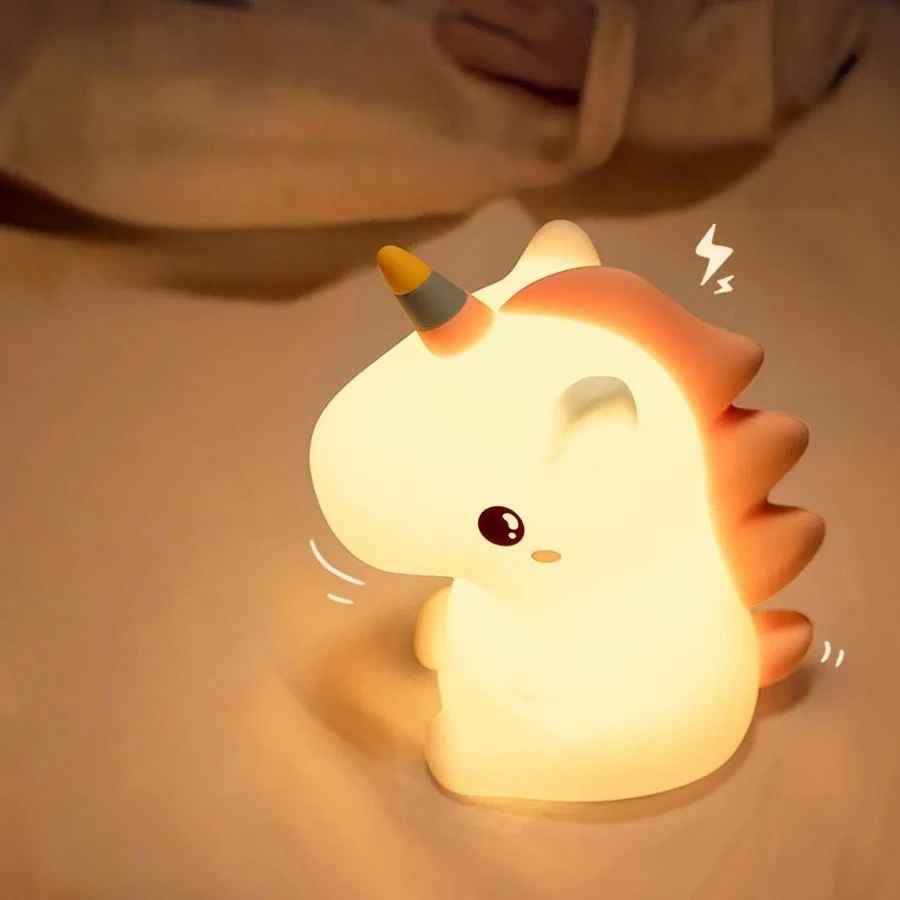 Cute Silicon Unicorn  Night Lamp