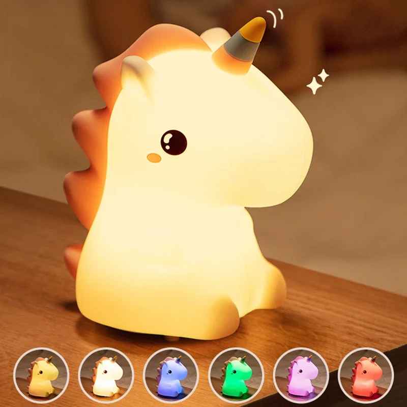 Cute Silicon Unicorn  Night Lamp