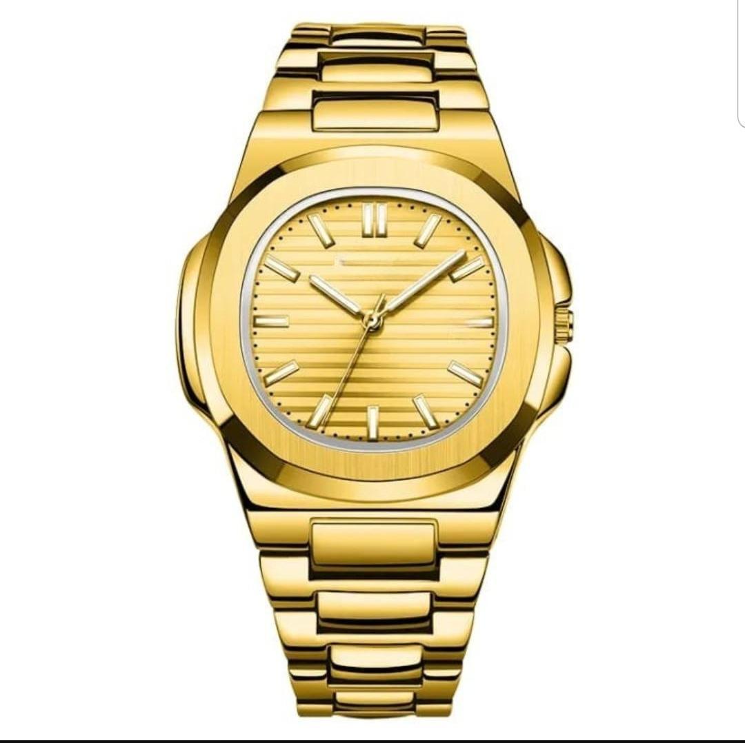 Men's Square Dial Watch with Chain Strap