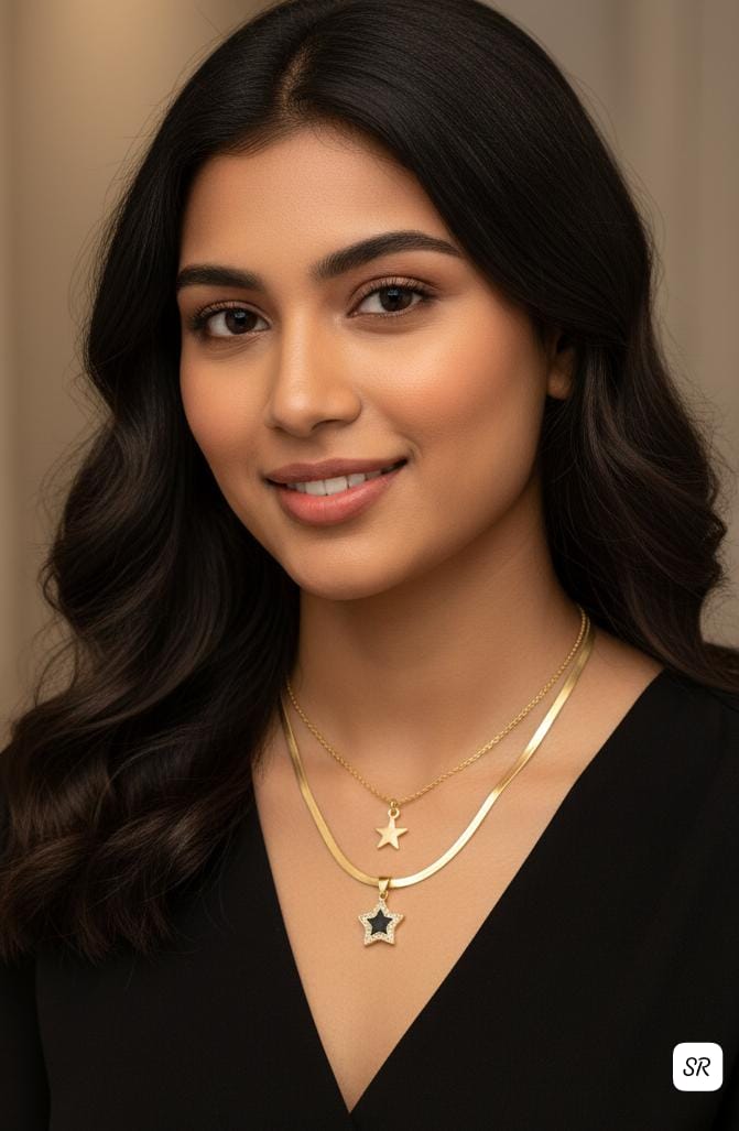 Double chain Star Necklace