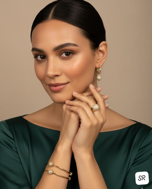 Zarcoon Gold Plated 4 in 1 Jewellery set