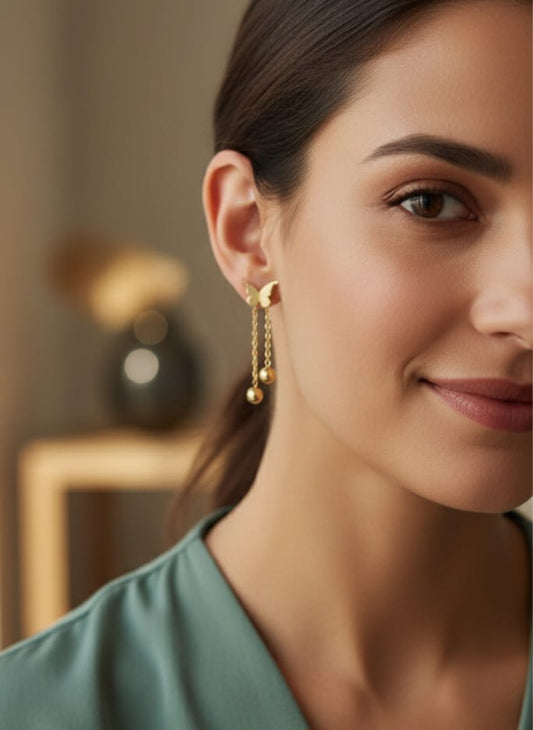 Stainless Steel Butterfly Earrings