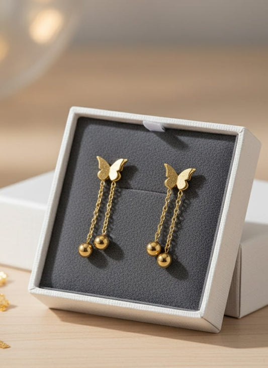 Stainless Steel Butterfly Earrings