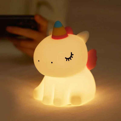 Cute Silicon Unicorn  Night Lamp