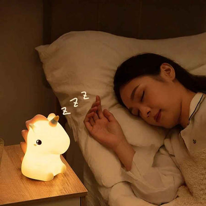 Cute Silicon Unicorn  Night Lamp