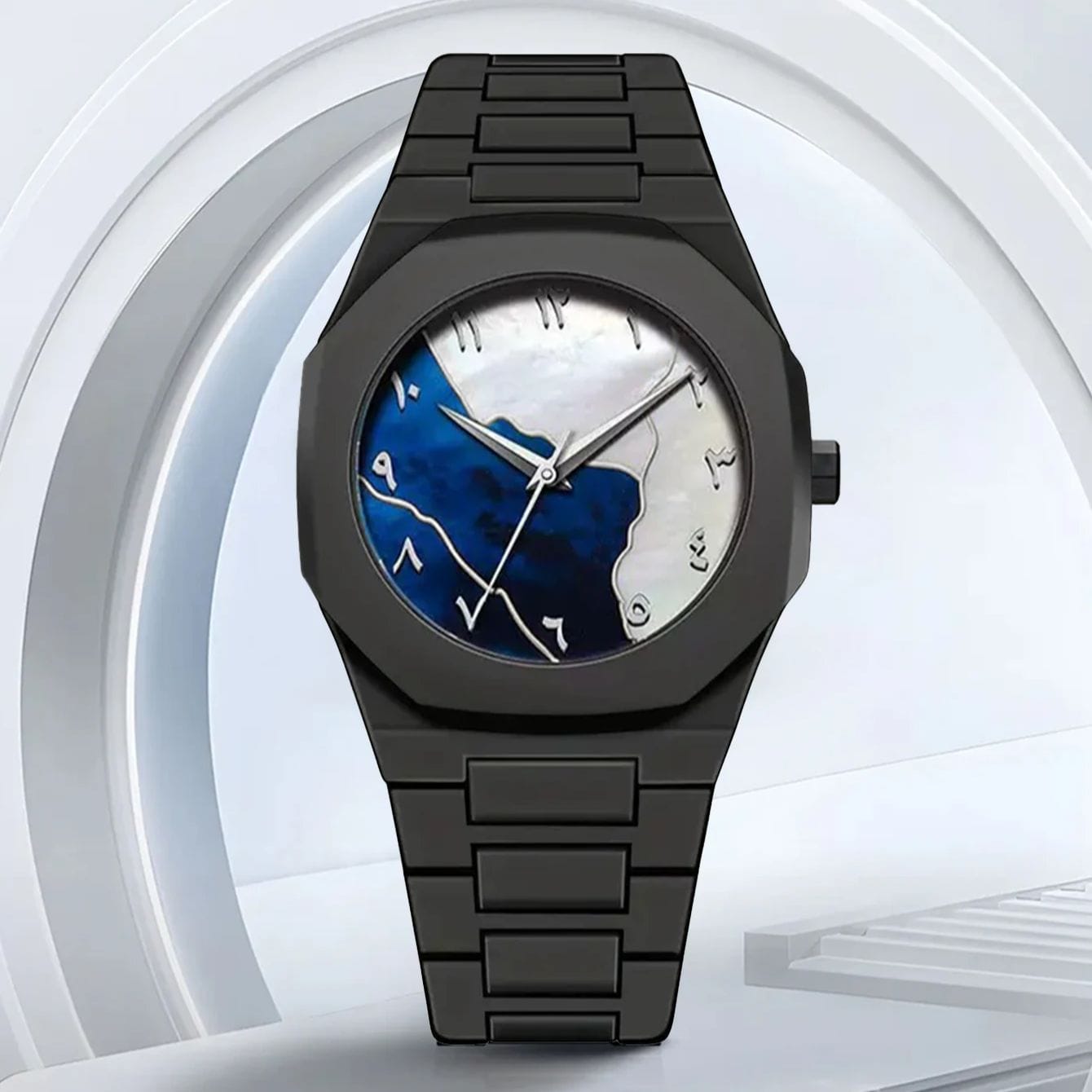 Most demanding 🔥  Black aura Marble Dial Watch
