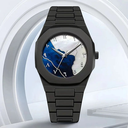 Most demanding 🔥  Black aura Marble Dial Watch