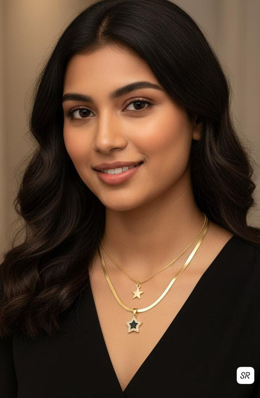 Double chain Star Necklace