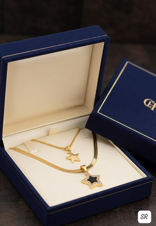 Double chain Star Necklace