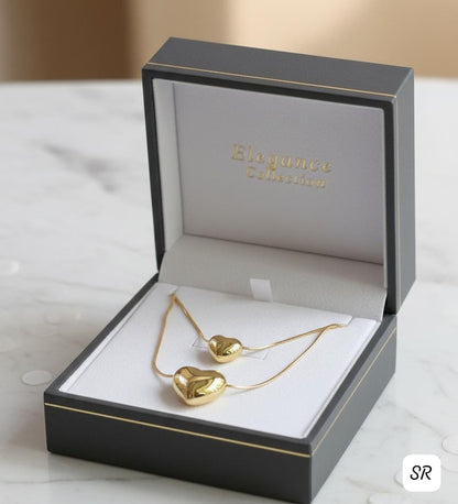 Double Chain Heart Necklace