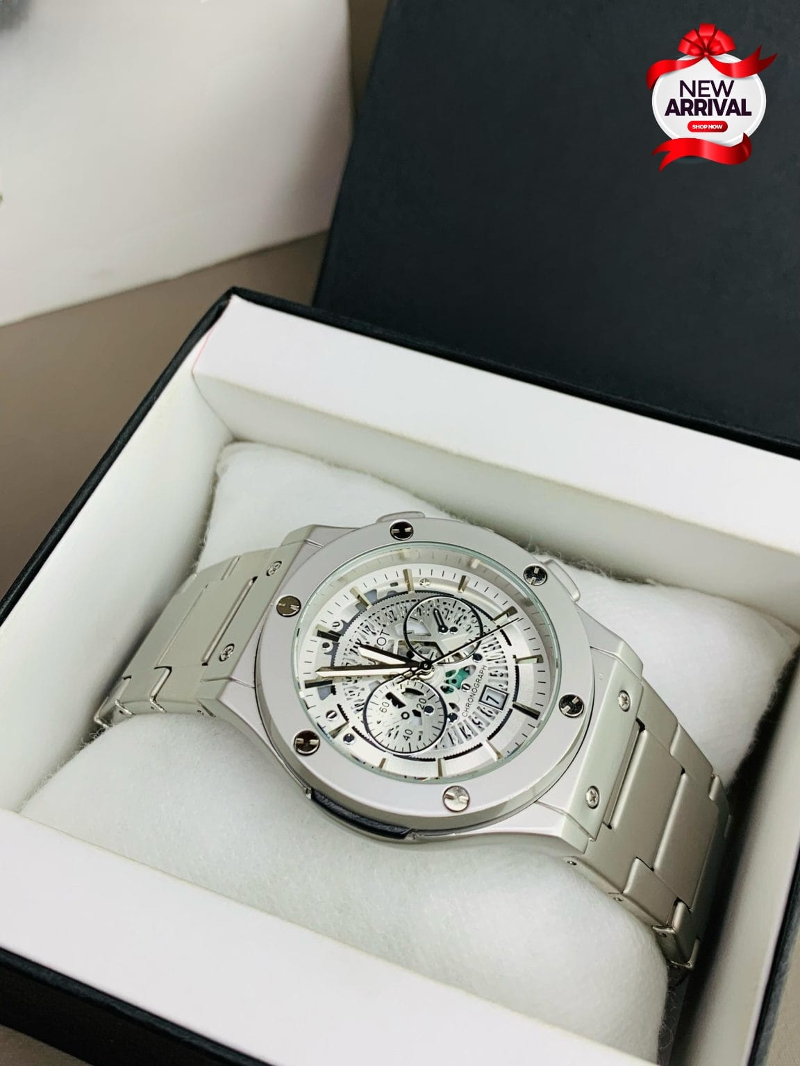 HUBLOT Half Skeleton Mens Watch