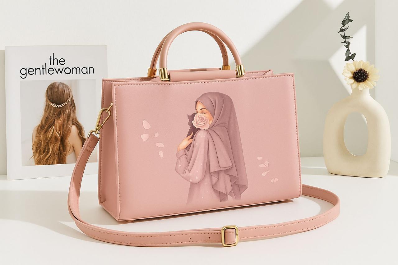 Hijabi girl Printed Crossbody Bags