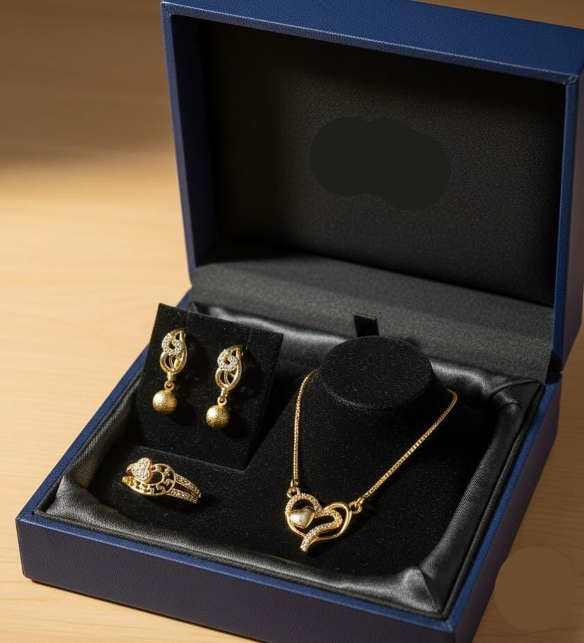 Zarcoon 3in1 Gold plated Jewellery set