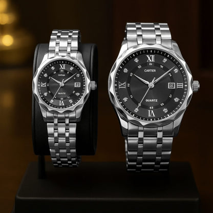 Carrier Stainless steel Couple Watch