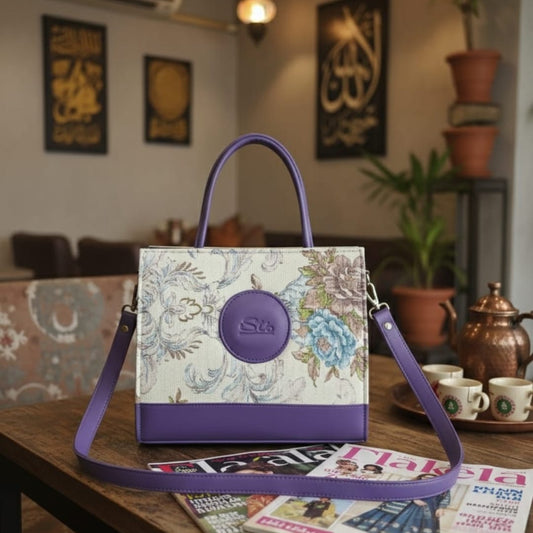 Floral canvas totebag