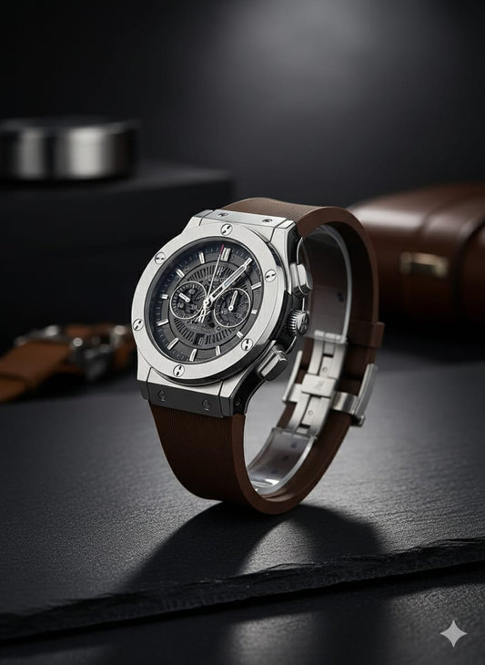 Hublot Leather Strap Watch