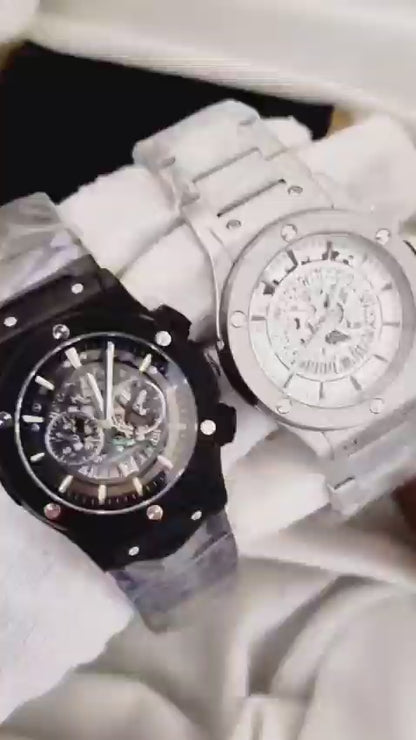 HUBLOT Half Skeleton Mens Watch